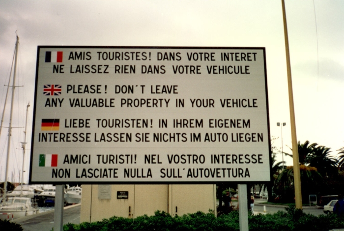 Wer hier sein Auto …