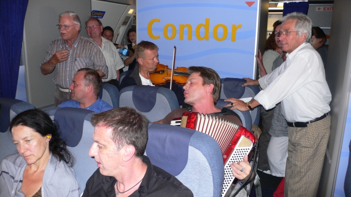 Sogar im Flugzeug …
