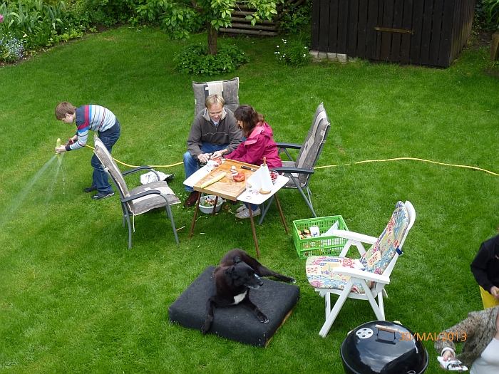 Um etwas Sonne zu tanken, …