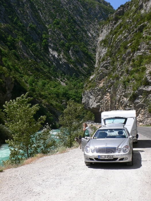 Auf der Fahrt in die Alpen …