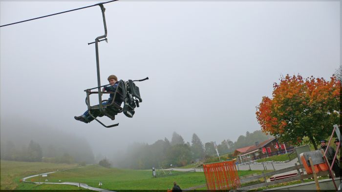 Mit der Alpspitzbahn …